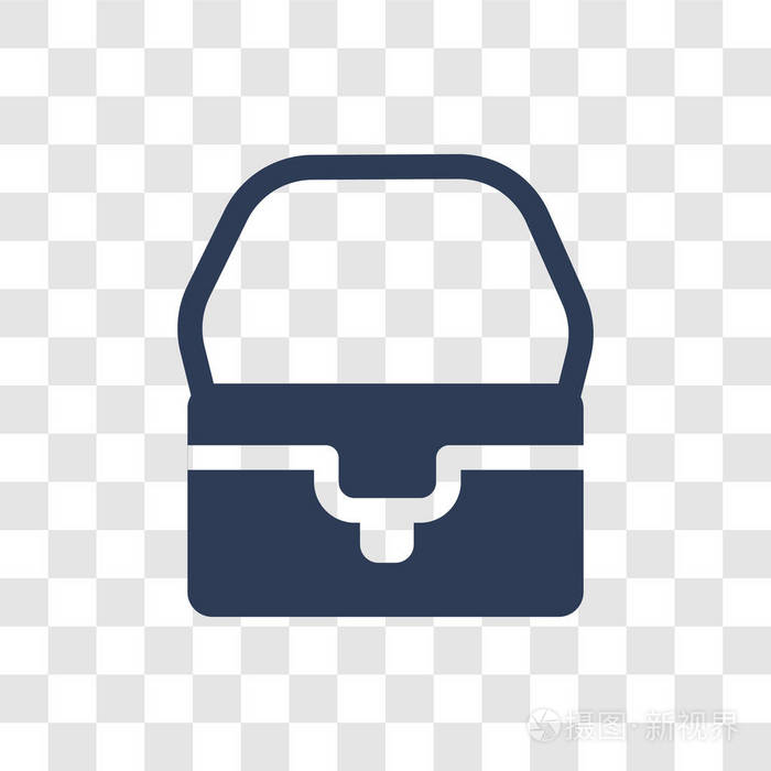 手提包图标. 时尚手袋标志概念透明背景从奢侈品收集.