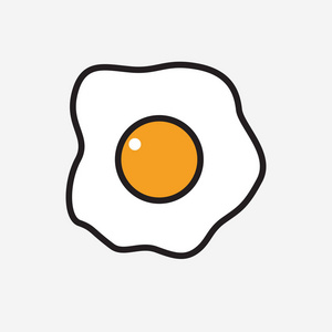 蛋黄蛋的矢量抽象煎蛋卷