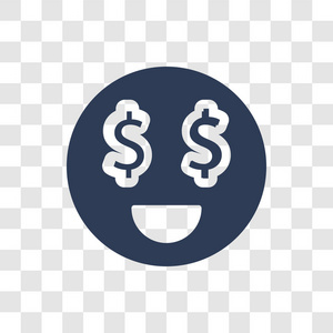 时尚丰富的表情符号概念透明背景从表情集收集.照片