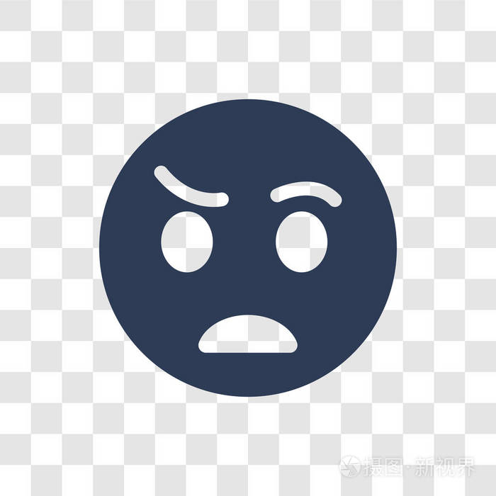 混乱的表情符号时尚混乱的表情符号概念透明背景从表情集收集