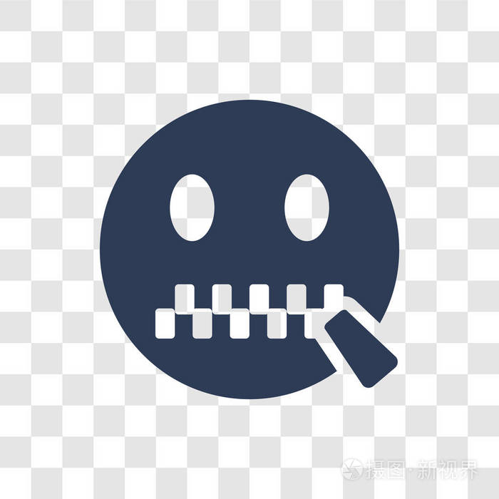时尚秘密表情符号概念透明背景上的表情集收藏插画-正版商用图片17sy0