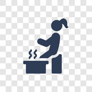 足浴图标.时尚足浴标志概念透明背景桑拿收集照片