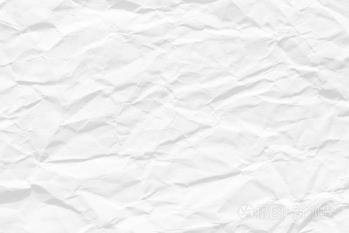 背景是白色的. 有扭结和凹痕的纸的纹理陈旧而破旧.