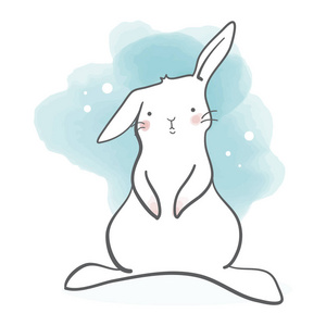 卡通风格的可爱兔子