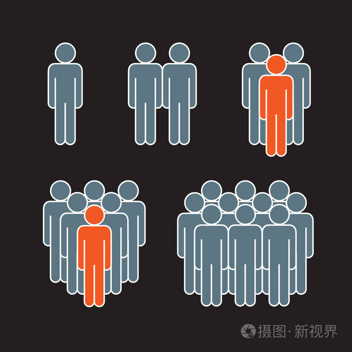 信息图形和网站的人的符号. 矢量图和图形设计.