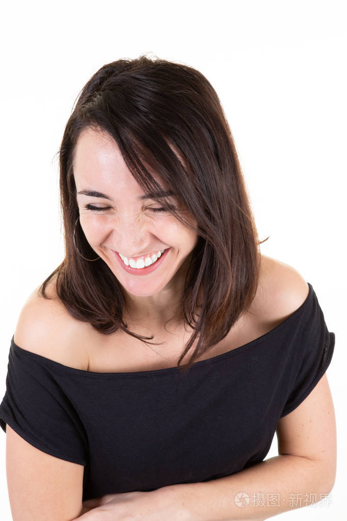 美丽的女人笑快乐快乐快乐照片-正版商用图片17t9ww-摄图新视界