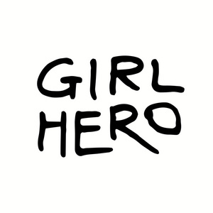 手写字体引用女孩英雄孤立在白色背景手绘矢量插图概念女权主义和妇女日