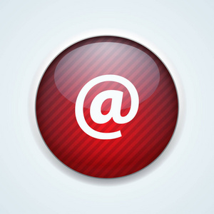 电子邮件网页按钮矢量插图