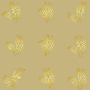 金色棕榈叶插图