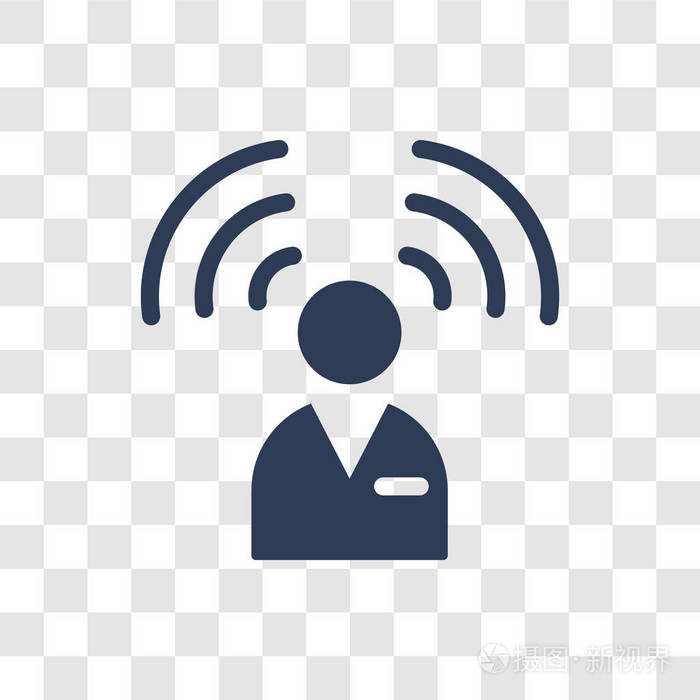 有影响力的图标.trendinfluencer标志概念透明背景从技术收集