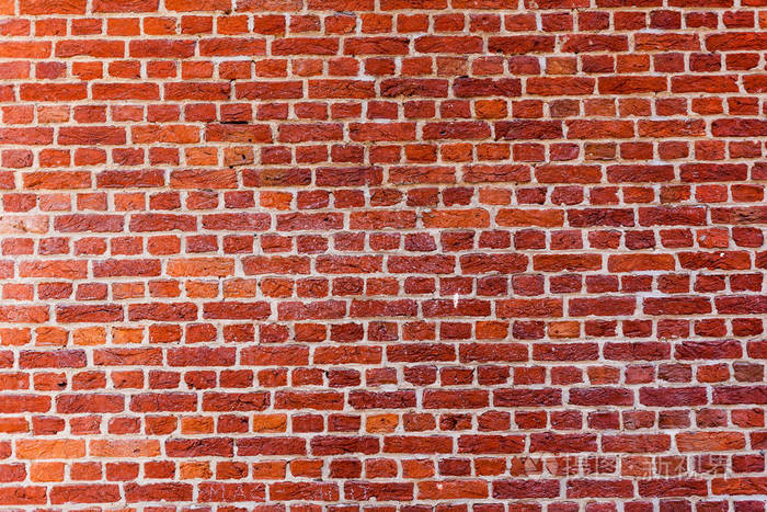 老红砖墙背景纹理关闭.用于连续复制的砖墙纹理图案