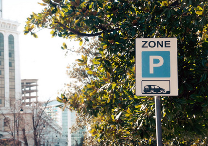 城市停车区标志