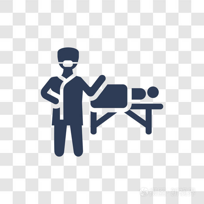 外科医生图标. 时尚外科医生标志概念透明背景从职业收集