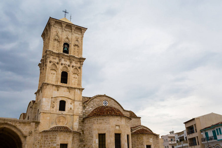 圣拉扎勒斯拉纳卡教堂的美丽建筑。 塞浦路斯岛上的城市景观。