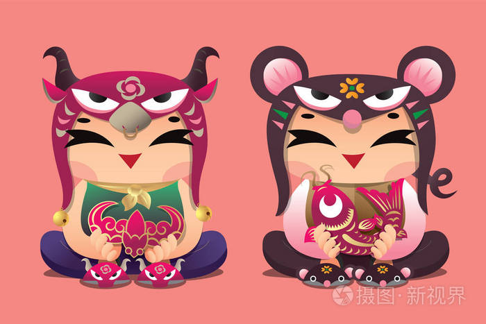 生肖幸运儿牛鼠