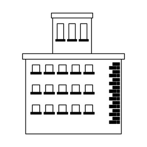 建筑公司房地产黑白图片