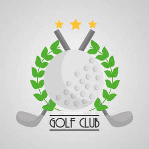 高尔夫球俱乐部和俱乐部交叉标志运动