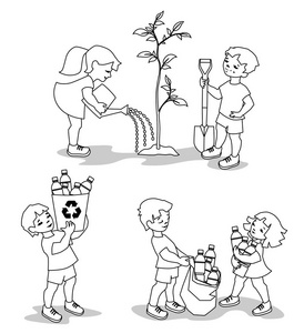 保护环境女孩图片-保护环境女孩素材-保护环境女孩插画-摄图新视界