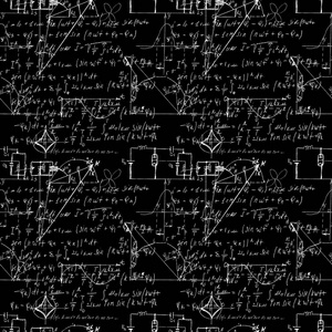 无缝无止境的模式背景与手写的数学公式数学关系或规则表达在符号 各种操作 如加法 减法 乘法 除法 插画 正版商用图片17u9z8 摄图新视界