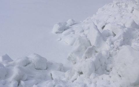 雪。 雪的质地和田间的漂移。 降雪后晴天下雪。