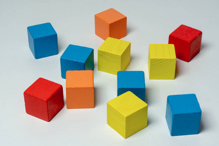 s building blocks scattered loose