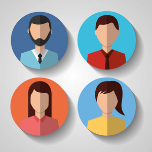 头像圈头像人互联网字符女性圈子图标照片