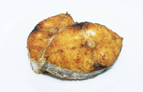 油炸鲭鱼背景健康美味的鱼食