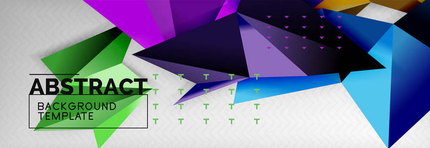 抽象背景飞色几何三角形组成灰色。 矢量技术设计壁纸