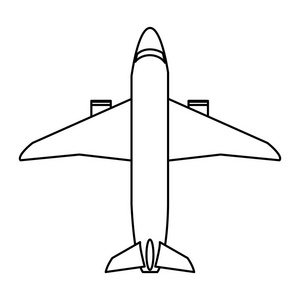 线路飞机运送旅行运输涡轮机矢量插图