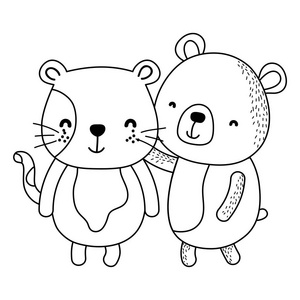 动物好朋友卡通图片-动物好朋友卡通素材-动物好朋友卡通插画-摄图新