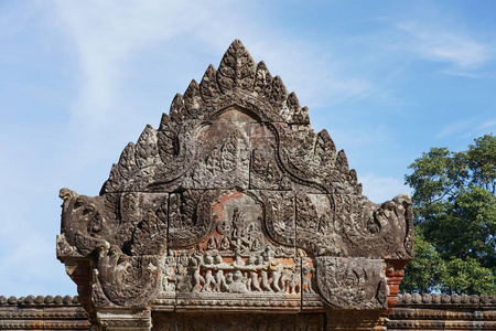柬埔寨，2019年1月10日柬埔寨日柬埔寨前威夏寺第四宫