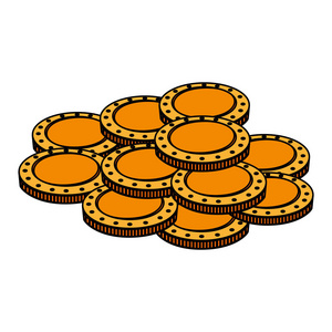 彩色金属金币现金货币插图