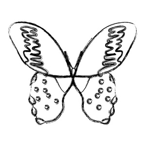 美丽的蝴蝶昆虫和漂亮的翅膀矢量插图