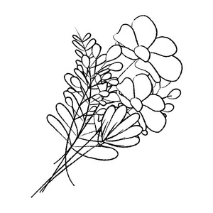热带花卉奇异植物风格矢量插图图片