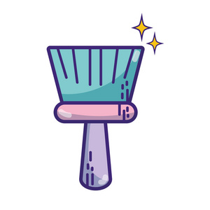 扫把设备清洁房屋矢量图照片