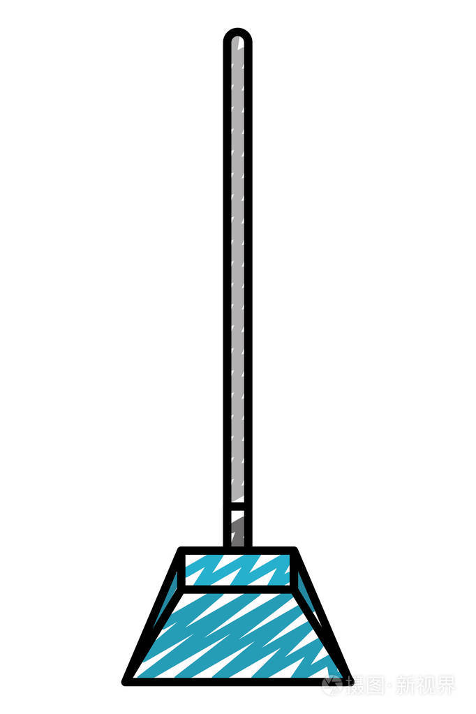 簸箕对象家庭卫生矢量图