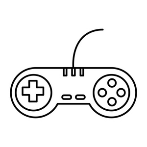 在线视频控制器与游戏按钮技术矢量插图