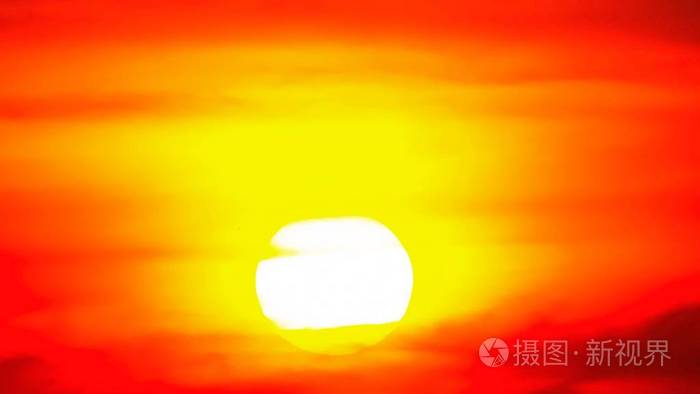 大太阳日落天空橙色天空红色阳光户外夏季自然景观背面