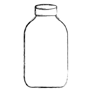 干净的瓶子玻璃物体矢量图照片