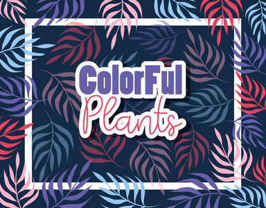彩色植物生态学概念矢量插图平面设计