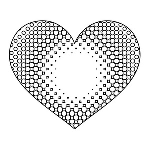线心设计象征激情和爱情矢量插图