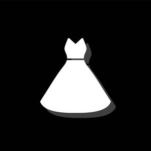 衣服. 白色平面简单图标阴影照片