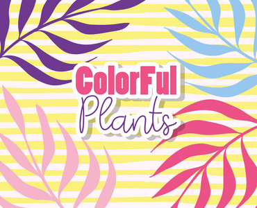 彩色植物生态学概念矢量插图平面设计