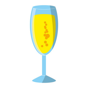 玻璃矢量插图中美味的鸡尾酒酒精饮料