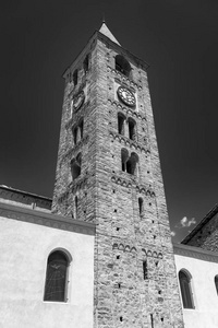 Antonino di Susa, Turin, Piedmont, Italy. Black and white