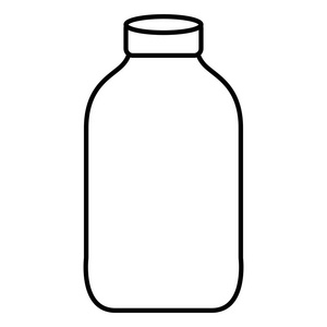 线条优美干净的瓶子玻璃物体矢量图照片