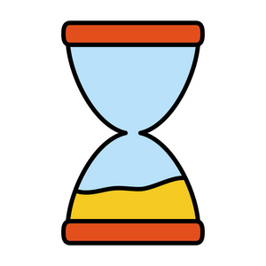 彩色沙漏倒计时物体时间矢量图图片