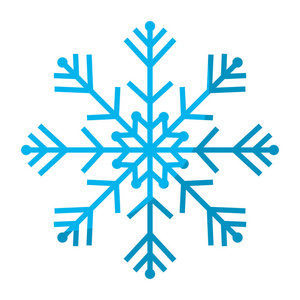 冬季自然雪花设计矢量插图