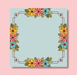 花卉装饰方框