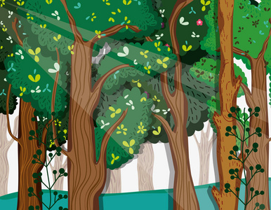 风景卡通插图图片-风景卡通插图素材-风景卡通插图插画-摄图新视界